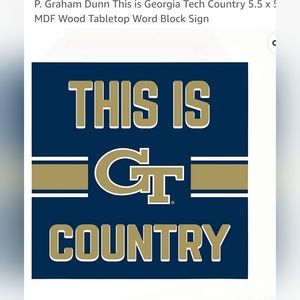 P. Graham Dunn Georgia Tech Block Sign